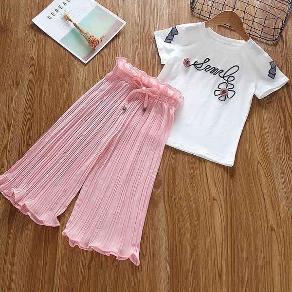 girls clothes suit summer korean kids sets embroidery flowers t shirt chiffon pants 2pcs children casual 3 10 years, White
girls clothes suit summer korean kids sets embroidery flowers t shirt chiffon pants 2pcs children casual 3 10 years, White