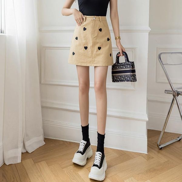 skirts 2021 half length skirt women's summer small temperament high waist love slim a-line short with buttocks, Black
skirts 2021 half length skirt women's summer small temperament high waist love slim a-line short with buttocks, Black