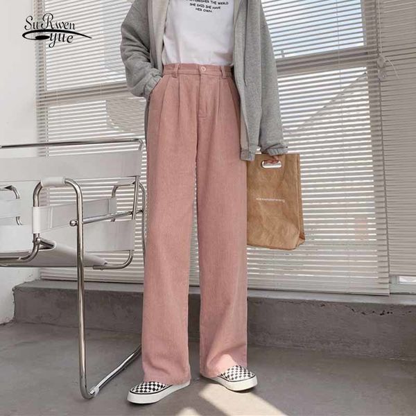 autumn pocket trouserswomen's fashion loose pink straight-leg pantscorduroy casual high-waist pants pantalon femme 12221 210508, Black;white
autumn pocket trouserswomen's fashion loose pink straight-leg pantscorduroy casual high-waist pants pantalon femme 12221 210508, Black;white