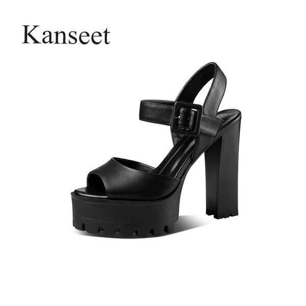 sandals kanseet shoes 2021 summer women platform concise genuine leather thick high heels quality female plus size 40, Black
sandals kanseet shoes 2021 summer women platform concise genuine leather thick high heels quality female plus size 40, Black