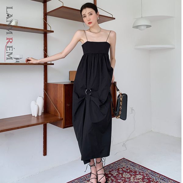 women dress backless pleated strap slash neck black temperament fashion tide summer arrivals 2h701 210507, Black;gray
women dress backless pleated strap slash neck black temperament fashion tide summer arrivals 2h701 210507, Black;gray