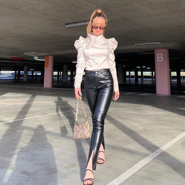 zoulv women's faux leather pant trouser split flare pants black high waist skinny pu pantalones spring 2021 lady capris, Black;white
zoulv women's faux leather pant trouser split flare pants black high waist skinny pu pantalones spring 2021 lady capris, Black;white