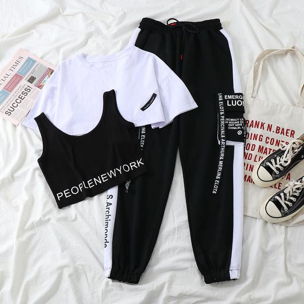 women's pants & capris 3-piece summer retro overalls suit streetwear harajuku short-sleeved 2021 trouser fried street y2k e-girl, Black;white
women's pants & capris 3-piece summer retro overalls suit streetwear harajuku short-sleeved 2021 trouser fried street y2k e-girl, Black;white