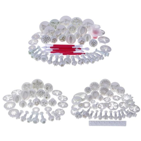 cake tools 30/40/50pcs plastic diy fondant mould set cookie bake mold decor