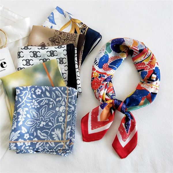 scarves 70 korean small square women's thin fashion temperament professional stewardess, Blue;gray
scarves 70 korean small square women's thin fashion temperament professional stewardess, Blue;gray