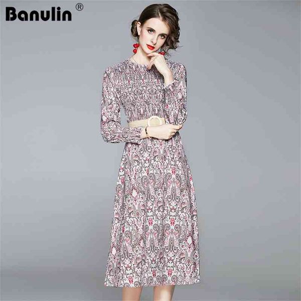 banulin autumn fashion runway dress women o-neck puff sleeve vintage floral print party midi with belt 210603, Black;gray
banulin autumn fashion runway dress women o-neck puff sleeve vintage floral print party midi with belt 210603, Black;gray