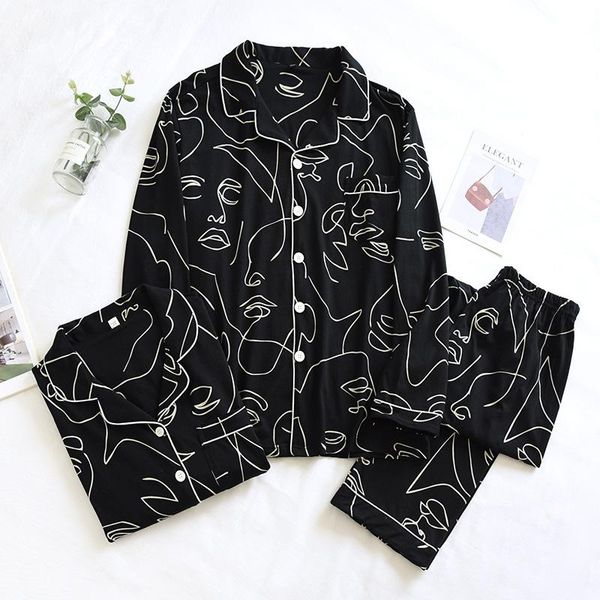 men's sleepwear cotton spring utumn and winter pajamas suits long sleeve couple's nightwear couple pajama mens womens, Black;brown
men's sleepwear cotton spring utumn and winter pajamas suits long sleeve couple's nightwear couple pajama mens womens, Black;brown