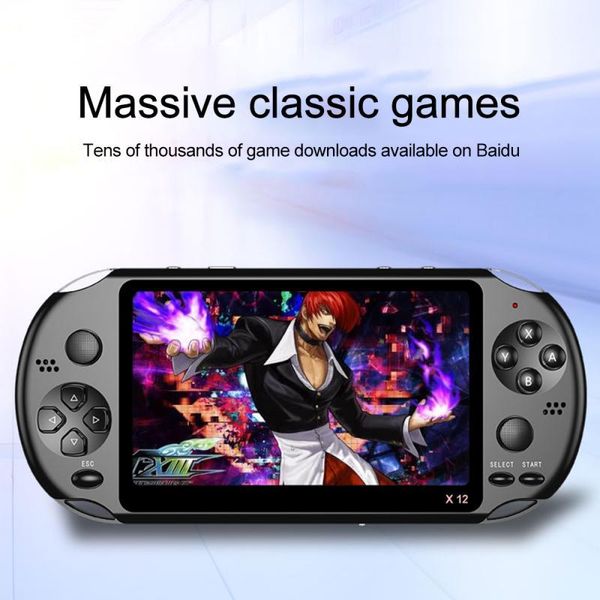Image of Portable Game Players X12 Video Handheld Gamed Console For PSP Retro Dual Rocker Joystick 5.1 Inch Screen TV Player GBA/NES 3000 Games