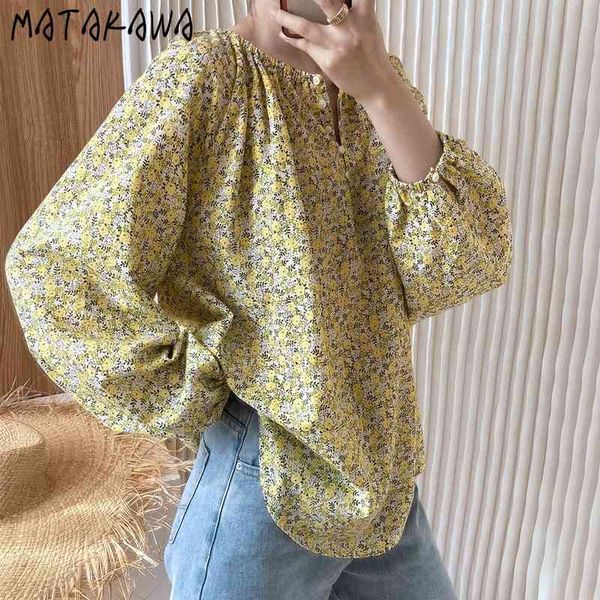 matakawa lantern sleeve blouse women summer blusas korean floral round neck shirts loose long-sleeved woman shirt 210513, White
matakawa lantern sleeve blouse women summer blusas korean floral round neck shirts loose long-sleeved woman shirt 210513, White