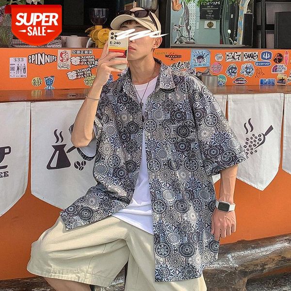 cashew flower shirt men's short-sleeved design sense niche fried street trendy handsome casual #3p6e, White;black
cashew flower shirt men's short-sleeved design sense niche fried street trendy handsome casual #3p6e, White;black