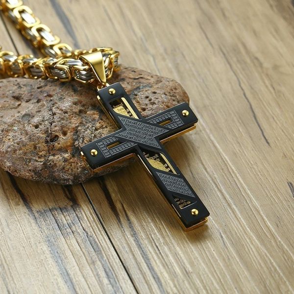 "onze vader" stijlvolle cross hanger ketting voor mannen rvs heavy byzantijnse chain christian mannelijke sieraden 24 "inch, Silver
"onze vader" stijlvolle cross hanger ketting voor mannen rvs heavy byzantijnse chain christian mannelijke sieraden 24 "inch, Silver