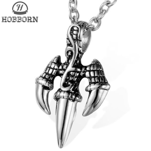 pendant necklaces hobborn punk dragon claw for men titanium steel hiphop pattern necklace charm pendents jewelry accessories, Silver
pendant necklaces hobborn punk dragon claw for men titanium steel hiphop pattern necklace charm pendents jewelry accessories, Silver