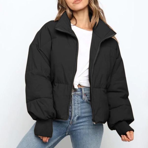 women's jackets korean style 2021 winter jacket parkas women stand collar solid black female down coat loose oversized womens short par, Black;brown
women's jackets korean style 2021 winter jacket parkas women stand collar solid black female down coat loose oversized womens short par, Black;brown
