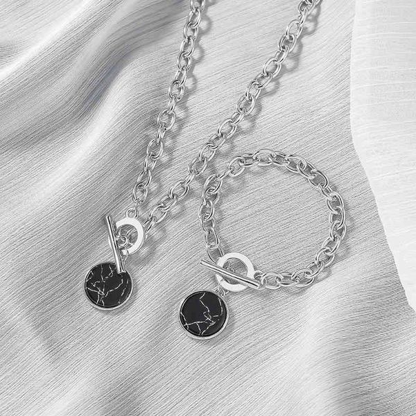 necklaces pendants kmvexo minimalist casual neck chain for women round marble hiphop female fashion jewelry necklace naszyjnik, Silver
necklaces pendants kmvexo minimalist casual neck chain for women round marble hiphop female fashion jewelry necklace naszyjnik, Silver