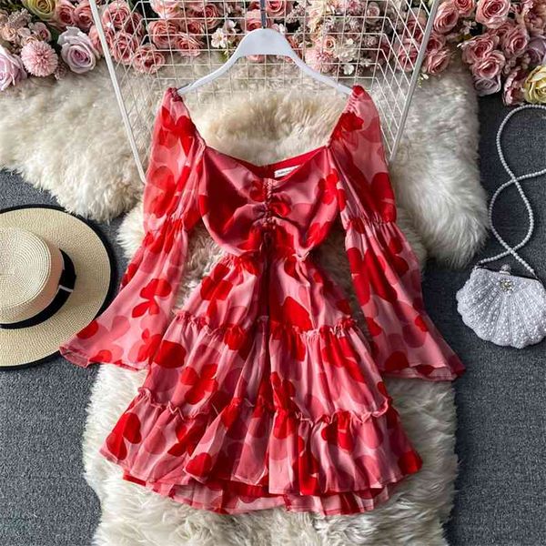 spring and autumn drawstring pleated chiffon floral dress fashion temperament v-neck low-cut a-line short c114 210507, Black;gray
spring and autumn drawstring pleated chiffon floral dress fashion temperament v-neck low-cut a-line short c114 210507, Black;gray