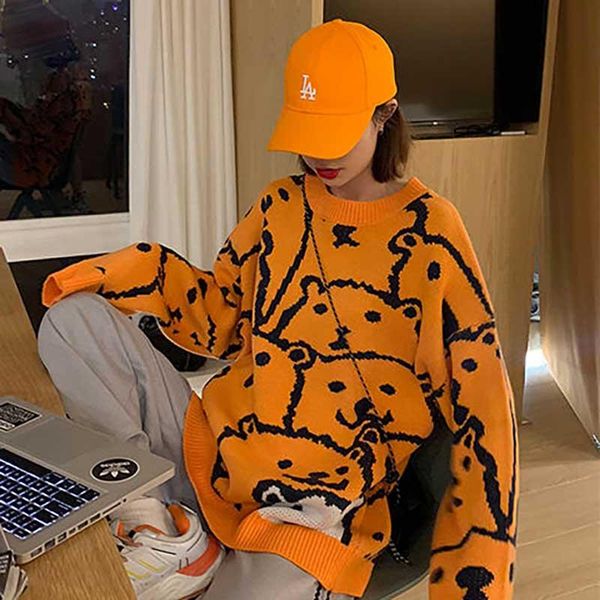 women's sweaters nicemix kawaii clothing knitted oversize pullovers cartoon fashion 2021 women autumn winter vestidos femininos, White;black
women's sweaters nicemix kawaii clothing knitted oversize pullovers cartoon fashion 2021 women autumn winter vestidos femininos, White;black