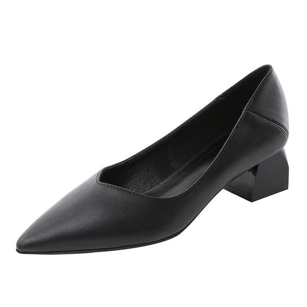 work shoes black single women soft leather comfortable thick heel high heels dress
work shoes black single women soft leather comfortable thick heel high heels dress