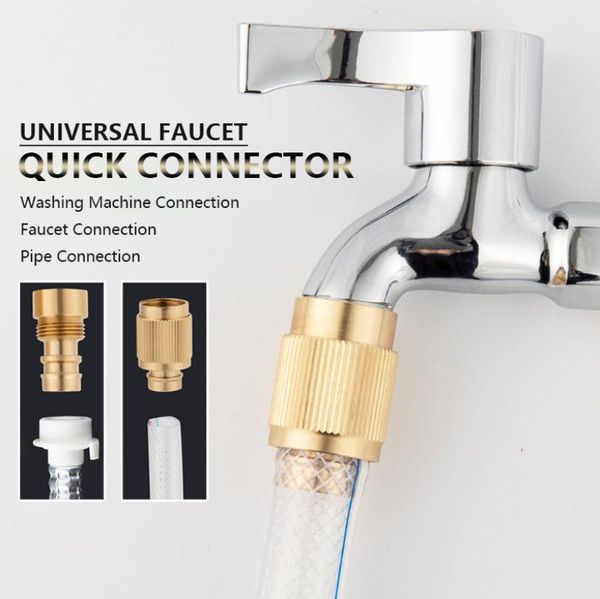 kitchen faucets universal brass quick connector 1/2 faucet washing machine hose pipe for garden bathroom fixture
kitchen faucets universal brass quick connector 1/2 faucet washing machine hose pipe for garden bathroom fixture