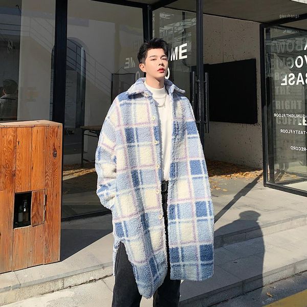 men's trench coats winter lamb fur coat fashion retro casual plaid man streetwear wild loose long jacket male overcoat1, Tan;black
men's trench coats winter lamb fur coat fashion retro casual plaid man streetwear wild loose long jacket male overcoat1, Tan;black