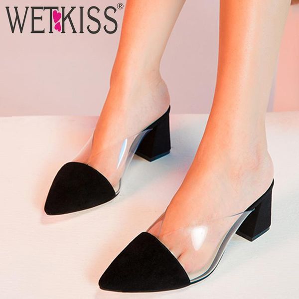 slippers wetkiss transparent pvc women summer 2021 slides shoes mules female fashion wedding kid suede ladies, Black
slippers wetkiss transparent pvc women summer 2021 slides shoes mules female fashion wedding kid suede ladies, Black