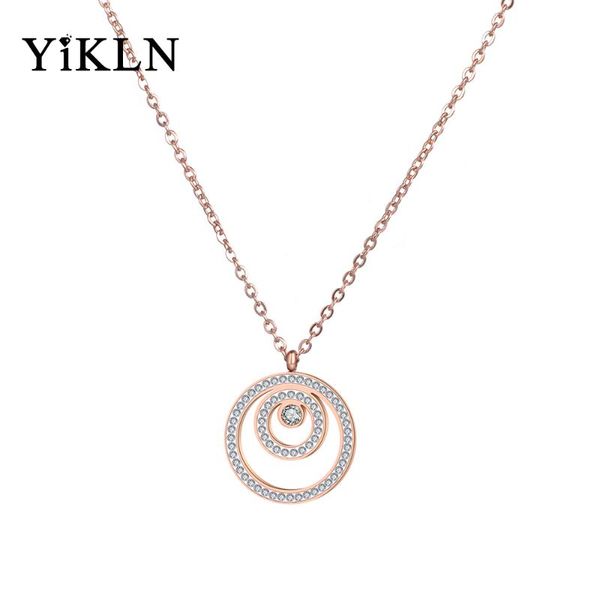 pendant necklaces yikln trendy double circle clay rhinestones rose gold stainless steel charm necklace for girls women yn18272, Silver
pendant necklaces yikln trendy double circle clay rhinestones rose gold stainless steel charm necklace for girls women yn18272, Silver