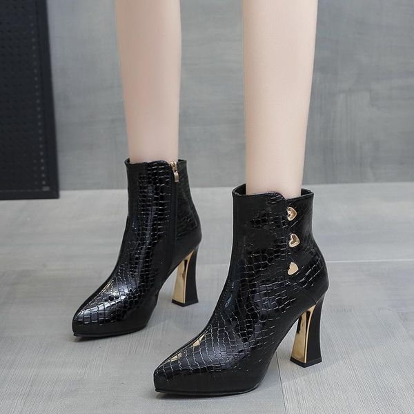 boots women's winter high heel fashion pointed toe waterproof platform zipper warmth 2021 heels, Black
boots women's winter high heel fashion pointed toe waterproof platform zipper warmth 2021 heels, Black