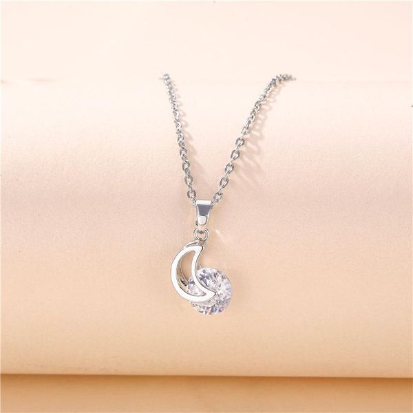 pendant necklaces arrival jewellery jewelry small creative moon clavicle titanium steel zircon necklace vintage party for women, Silver
pendant necklaces arrival jewellery jewelry small creative moon clavicle titanium steel zircon necklace vintage party for women, Silver