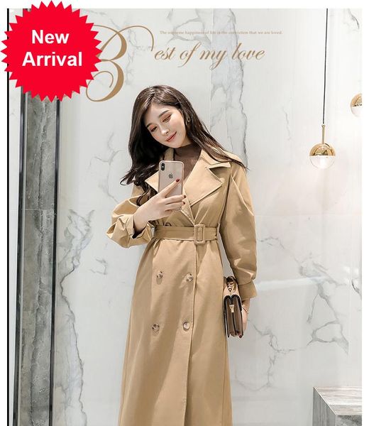 women's jackets khaki windbreaker korean fashion temperament lace-up double-breasted 2021 spring and autumn mid-length coat, Black;brown
women's jackets khaki windbreaker korean fashion temperament lace-up double-breasted 2021 spring and autumn mid-length coat, Black;brown
