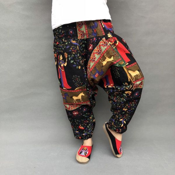 women's pants & capris hip hop joggers hmong baggy cotton linen harem women wide leg trousers casual cross-pants streetwear, Black;white
women's pants & capris hip hop joggers hmong baggy cotton linen harem women wide leg trousers casual cross-pants streetwear, Black;white