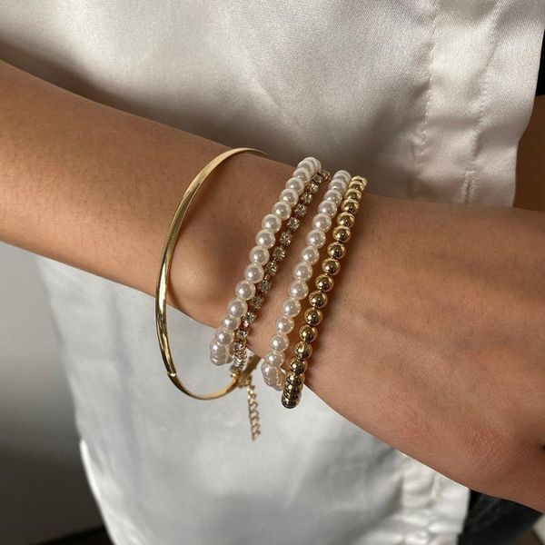 5-piece set bracelet gold color beaded punk pearl bracelets for women crystal & bangles jewelry bileklik m191 charm, Golden;silver
5-piece set bracelet gold color beaded punk pearl bracelets for women crystal & bangles jewelry bileklik m191 charm, Golden;silver