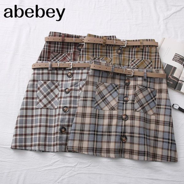 spring summer retro all-match check skirt high waist slim single breasted pocket a-line short skirts, Black
spring summer retro all-match check skirt high waist slim single breasted pocket a-line short skirts, Black