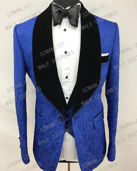 men's suits & blazers fit formal slim men royal blue velvet shawl lapel groom tuxedos for wedding prom party man suit 3 piece set, White;black
men's suits & blazers fit formal slim men royal blue velvet shawl lapel groom tuxedos for wedding prom party man suit 3 piece set, White;black