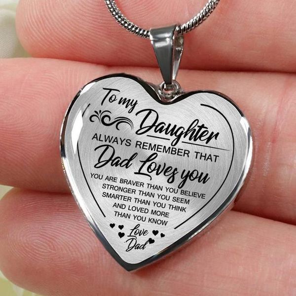 pendant necklaces to my daughter always remember that dad love you heart necklace exquisite butterfly women girls family gifts, Silver
pendant necklaces to my daughter always remember that dad love you heart necklace exquisite butterfly women girls family gifts, Silver