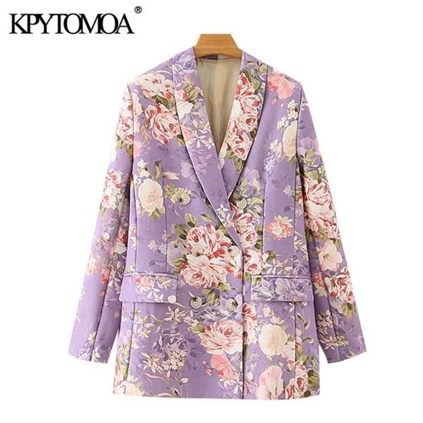 kpytomoa women fashion double breasted floral print blazer coat vintage long sleeve pockets female outerwear chic 211122, White;black
kpytomoa women fashion double breasted floral print blazer coat vintage long sleeve pockets female outerwear chic 211122, White;black