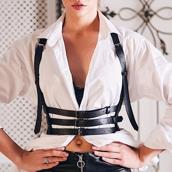 leather harness belts for women erotic lingerie fetish body bondage leather chest harness cage bra suspenders belt, Black;white
leather harness belts for women erotic lingerie fetish body bondage leather chest harness cage bra suspenders belt, Black;white