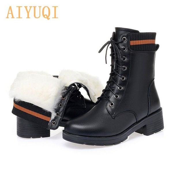 boots aiyuqi women winter genuine leather large size ladies socks thick wool warm ankle, Black
boots aiyuqi women winter genuine leather large size ladies socks thick wool warm ankle, Black