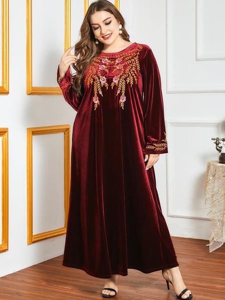 casual dresses plus size velvet embroidery maxi dress for women winter 2021 dubai elegant burgundy long sleeve muslim arabic clothes thick f, Black;gray
casual dresses plus size velvet embroidery maxi dress for women winter 2021 dubai elegant burgundy long sleeve muslim arabic clothes thick f, Black;gray