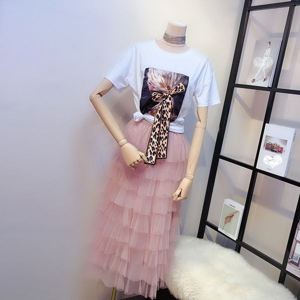 summer women shorts sleeves leopard bow t-shirt + mesh layered skirt 2 pcs sets fashion skirts suits a732 210428, White
summer women shorts sleeves leopard bow t-shirt + mesh layered skirt 2 pcs sets fashion skirts suits a732 210428, White