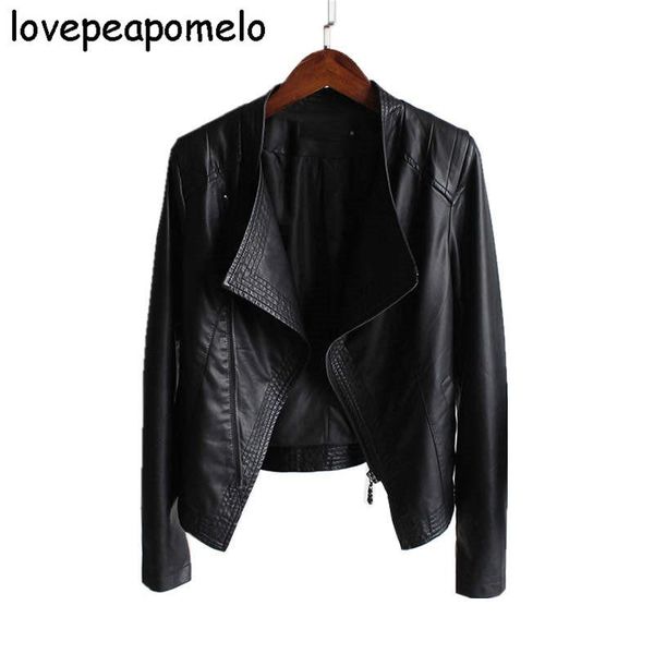 women's leather & faux bomberjacke 2021 spring and autumn lapel slim short paragraph pu washed jacket korean female coat 4xl d241, Black
women's leather & faux bomberjacke 2021 spring and autumn lapel slim short paragraph pu washed jacket korean female coat 4xl d241, Black