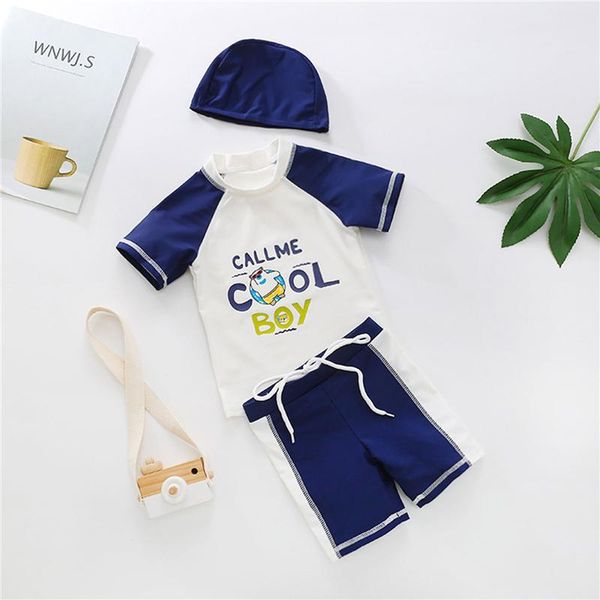 3pcs summer kid baby boy swimwear short sleeve cartoon letter print blue pants cap swimsuit swim beach bathing suit one-pieces, Black
3pcs summer kid baby boy swimwear short sleeve cartoon letter print blue pants cap swimsuit swim beach bathing suit one-pieces, Black