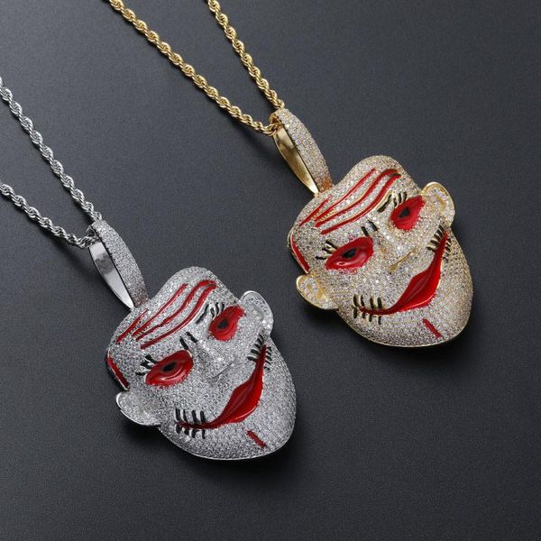pendant necklaces hip hop clown mask pendants 2 colors micro paved cubic zirconia necklace fashion mens jewelry, Silver
pendant necklaces hip hop clown mask pendants 2 colors micro paved cubic zirconia necklace fashion mens jewelry, Silver