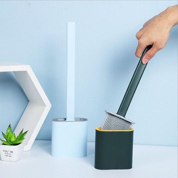 silicone toilet brush with holder creative cleaning set soft plastic long handle bath accessory
silicone toilet brush with holder creative cleaning set soft plastic long handle bath accessory