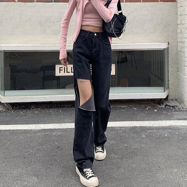 women's jeans ripped straight baggy vintage high waist boyfriends mom y2k denim pants distressed streetwear 2021 female, Blue
women's jeans ripped straight baggy vintage high waist boyfriends mom y2k denim pants distressed streetwear 2021 female, Blue
