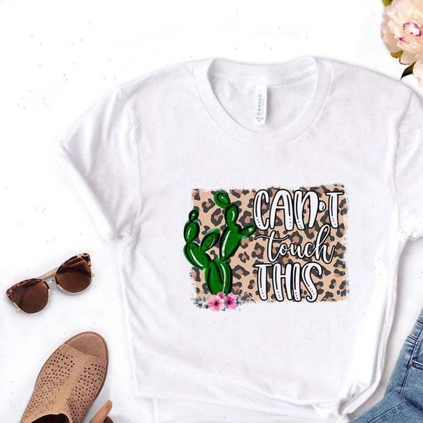 women t shirt cant touch this cactus leopard print tshirt cotton casual funny gift for yong girl tee drop, White
women t shirt cant touch this cactus leopard print tshirt cotton casual funny gift for yong girl tee drop, White