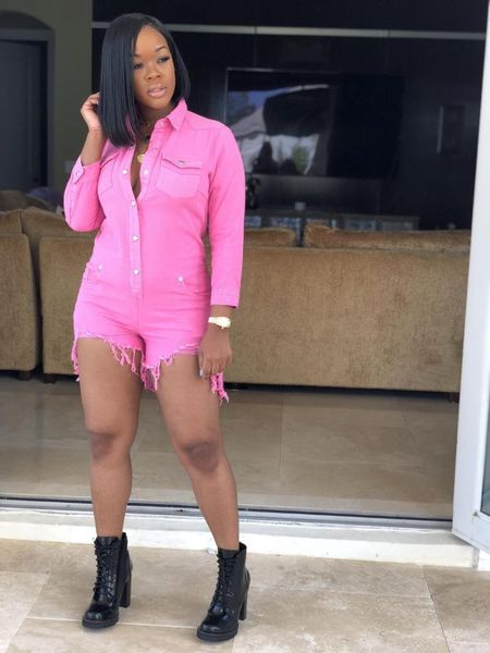 women's jumpsuits & rompers ahvit style pink pockets single breasted fashion women playsuits long sleeve turn down neck elegant party r, Black;white
women's jumpsuits & rompers ahvit style pink pockets single breasted fashion women playsuits long sleeve turn down neck elegant party r, Black;white