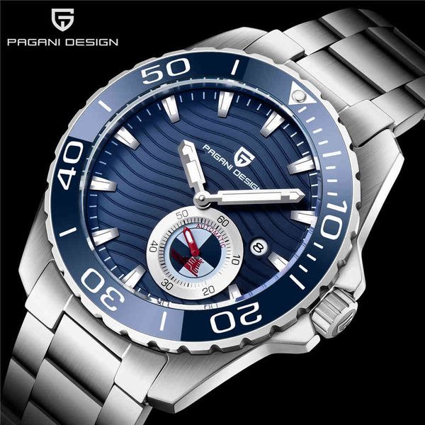 watch pagani design 2021 luxury brand men's stainless steel business military automatic mechanical waterproof reloj hombre, Slivery;brown
watch pagani design 2021 luxury brand men's stainless steel business military automatic mechanical waterproof reloj hombre, Slivery;brown