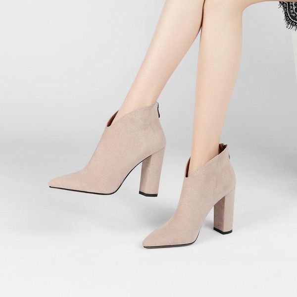 boots 2021 ladies ankle suede fashion square high heel short female pointed zipper large size spring autumn women shoes, Black
boots 2021 ladies ankle suede fashion square high heel short female pointed zipper large size spring autumn women shoes, Black
