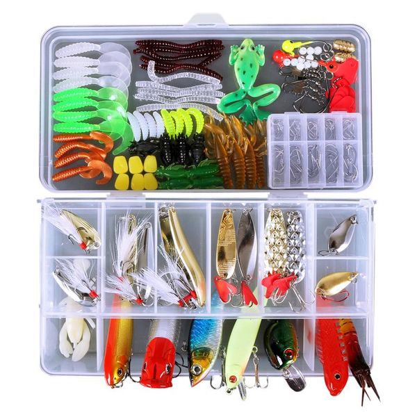 181pcs fishing tackle set minnow lures baits crankbait jig hooks sinker weight barrel swivels box accessories
181pcs fishing tackle set minnow lures baits crankbait jig hooks sinker weight barrel swivels box accessories