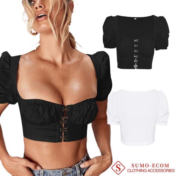 women's tanks & camis solid color square collar puff sleeve casual pullover keyhole back blouse chest hook design, White
women's tanks & camis solid color square collar puff sleeve casual pullover keyhole back blouse chest hook design, White