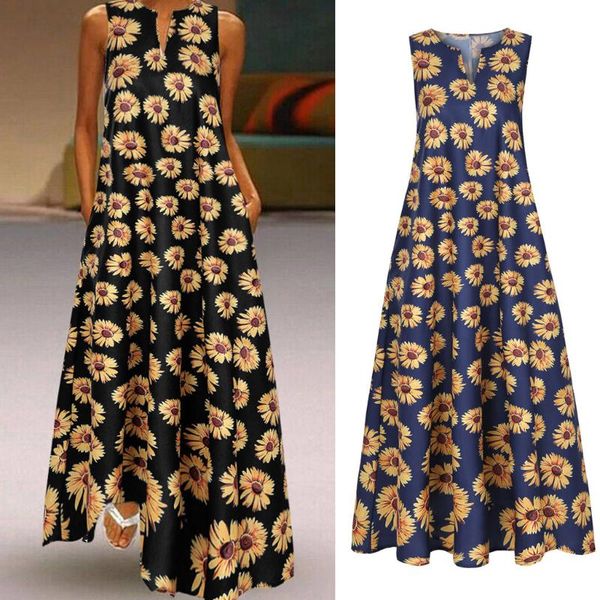 casual dresses women floral printed long dress plus size daily sleeveless vintage sunflower bohemian v neck maxi party beach sundress, Black;gray
casual dresses women floral printed long dress plus size daily sleeveless vintage sunflower bohemian v neck maxi party beach sundress, Black;gray